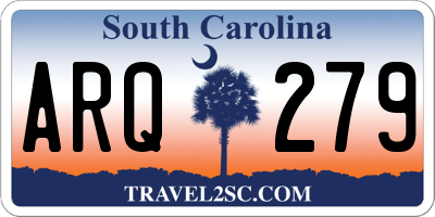 SC license plate ARQ279