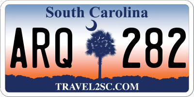SC license plate ARQ282