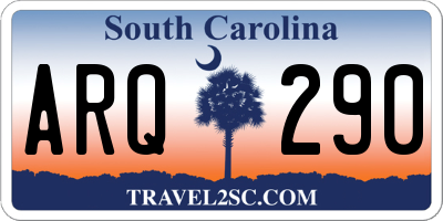 SC license plate ARQ290