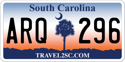 SC license plate ARQ296