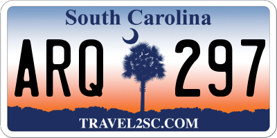 SC license plate ARQ297