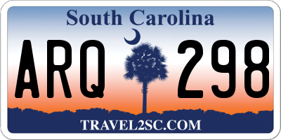 SC license plate ARQ298