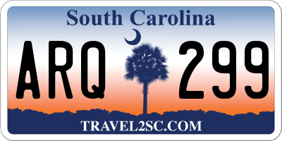 SC license plate ARQ299