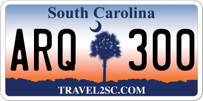 SC license plate ARQ300