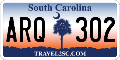 SC license plate ARQ302
