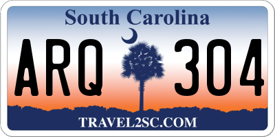 SC license plate ARQ304