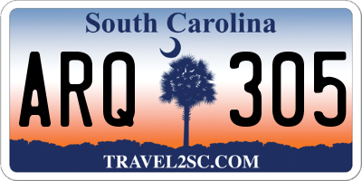 SC license plate ARQ305