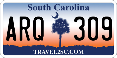 SC license plate ARQ309