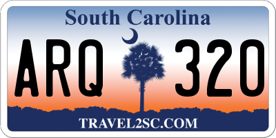 SC license plate ARQ320