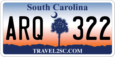 SC license plate ARQ322
