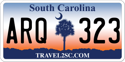 SC license plate ARQ323