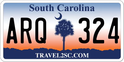 SC license plate ARQ324