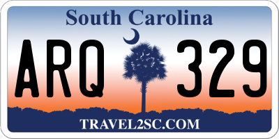 SC license plate ARQ329