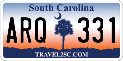 SC license plate ARQ331