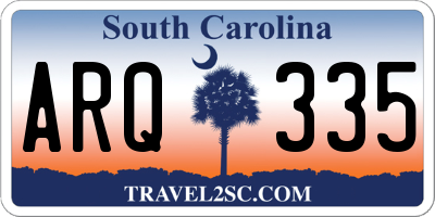SC license plate ARQ335
