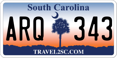 SC license plate ARQ343