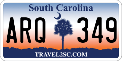 SC license plate ARQ349