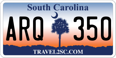 SC license plate ARQ350
