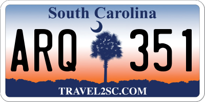 SC license plate ARQ351