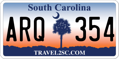 SC license plate ARQ354