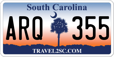 SC license plate ARQ355
