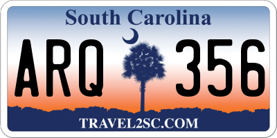 SC license plate ARQ356