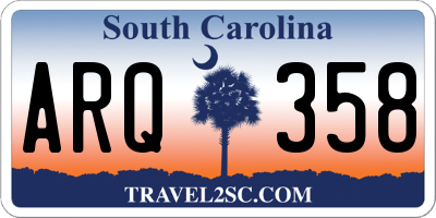 SC license plate ARQ358