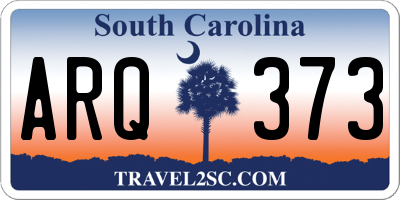 SC license plate ARQ373