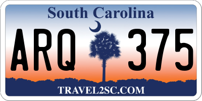SC license plate ARQ375