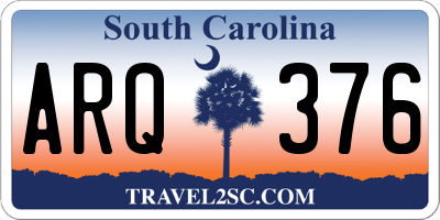 SC license plate ARQ376