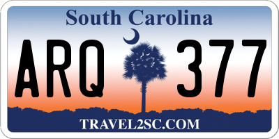 SC license plate ARQ377