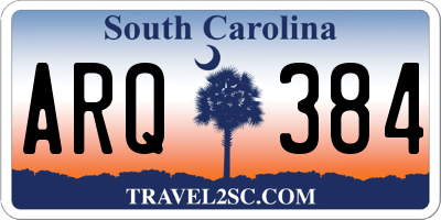 SC license plate ARQ384