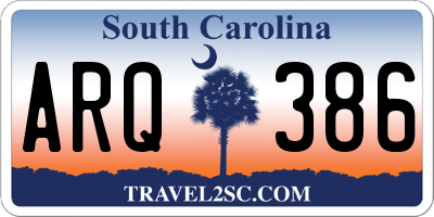 SC license plate ARQ386