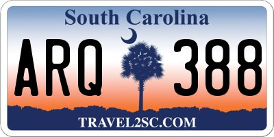 SC license plate ARQ388