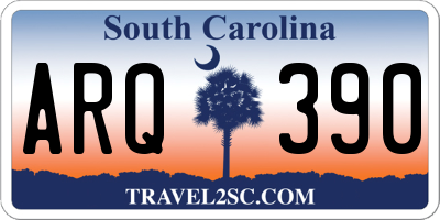 SC license plate ARQ390