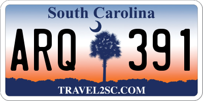 SC license plate ARQ391