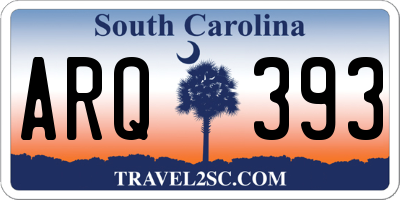 SC license plate ARQ393
