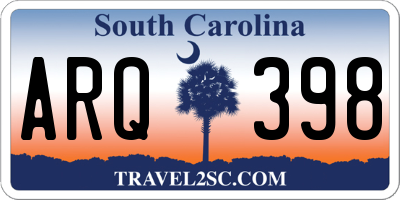 SC license plate ARQ398