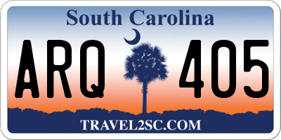 SC license plate ARQ405