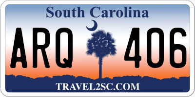 SC license plate ARQ406