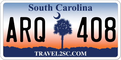 SC license plate ARQ408