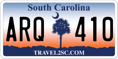 SC license plate ARQ410