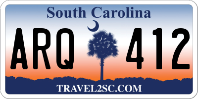 SC license plate ARQ412