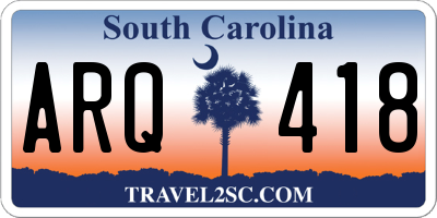SC license plate ARQ418