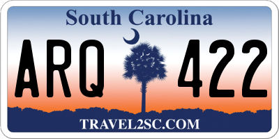SC license plate ARQ422