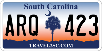 SC license plate ARQ423