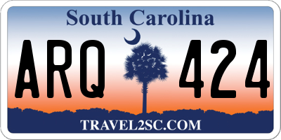 SC license plate ARQ424