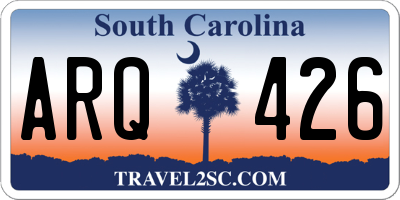 SC license plate ARQ426