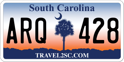 SC license plate ARQ428