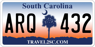 SC license plate ARQ432